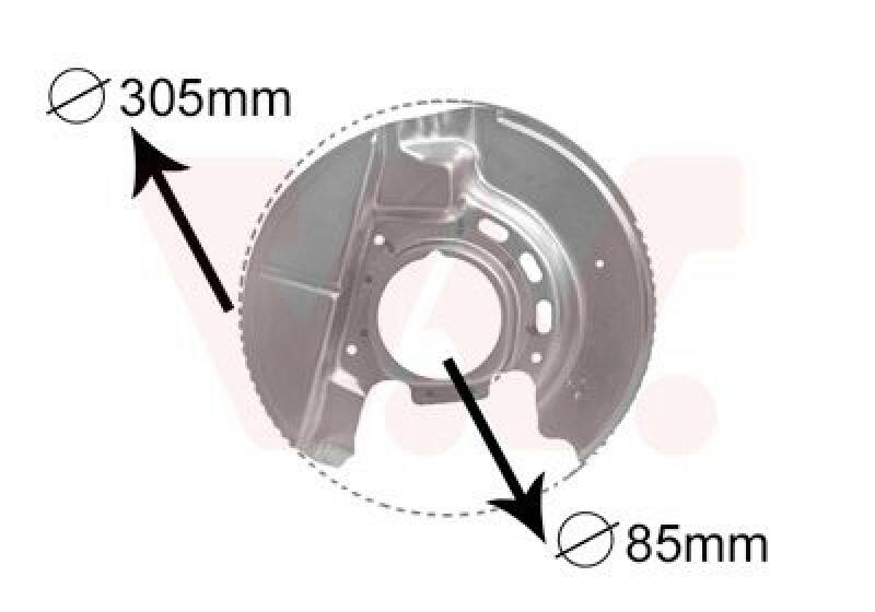 VAN WEZEL Splash Panel, brake disc