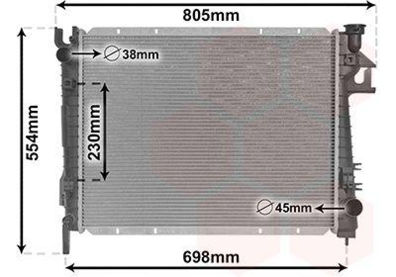 VAN WEZEL Radiator, engine cooling