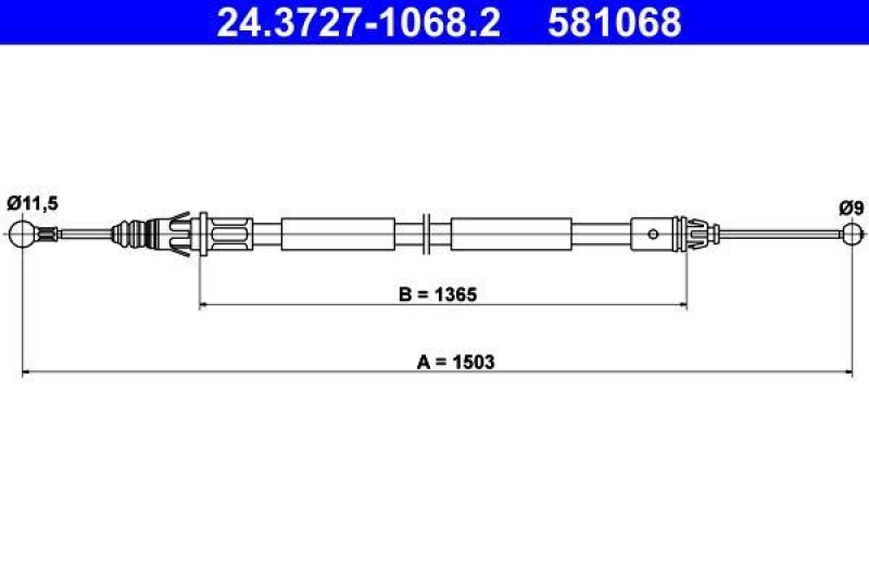 ATE Cable, parking brake