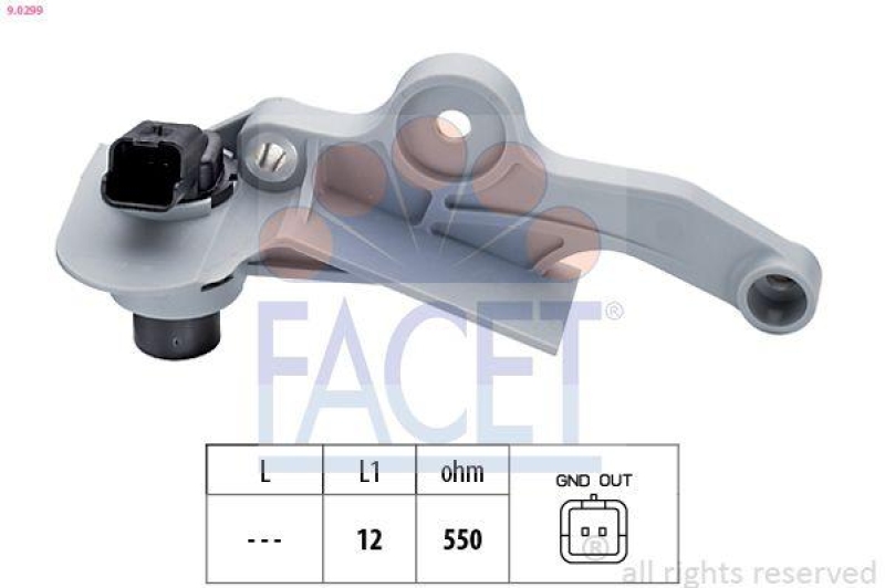 FACET Sensor, crankshaft pulse Made in Italy - OE Equivalent