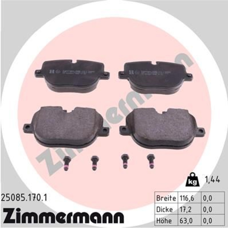 ZIMMERMANN Brake Pad Set, disc brake