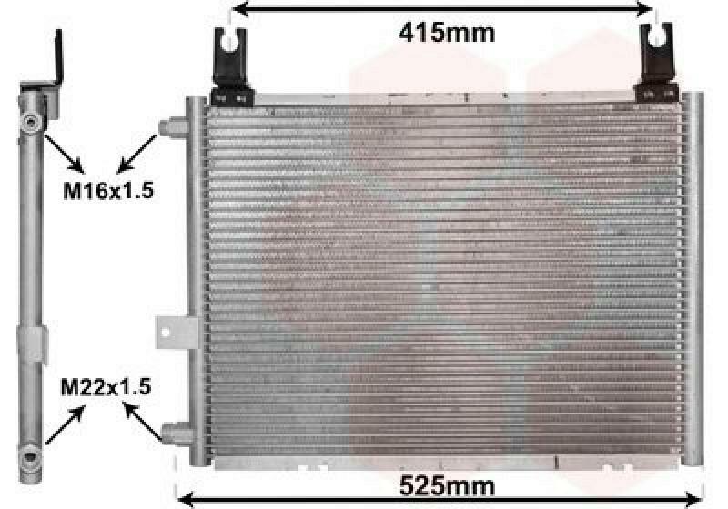 VAN WEZEL Condenser, air conditioning