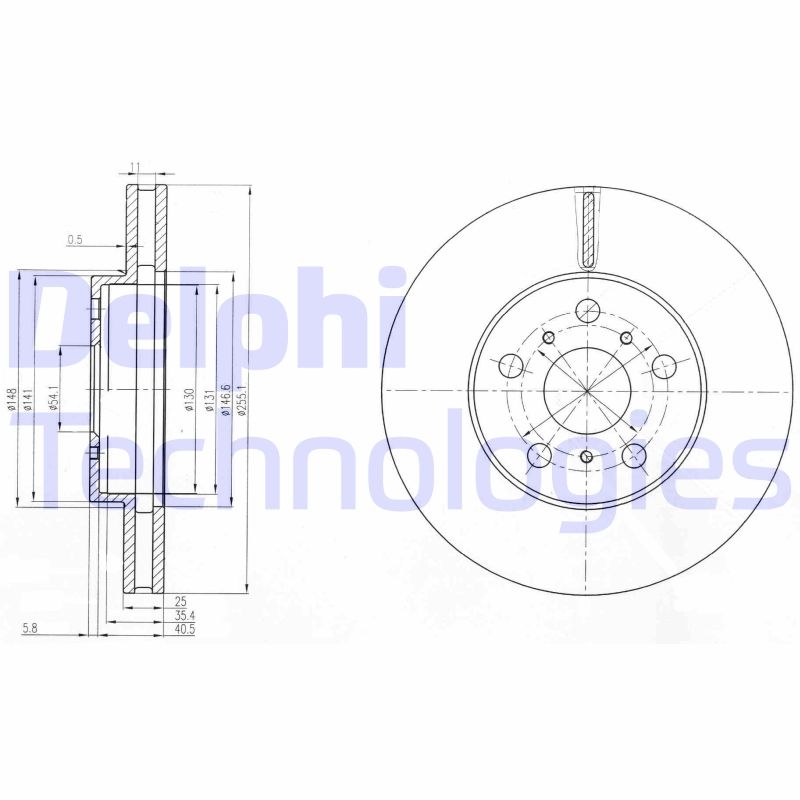 2x DELPHI Bremsscheibe