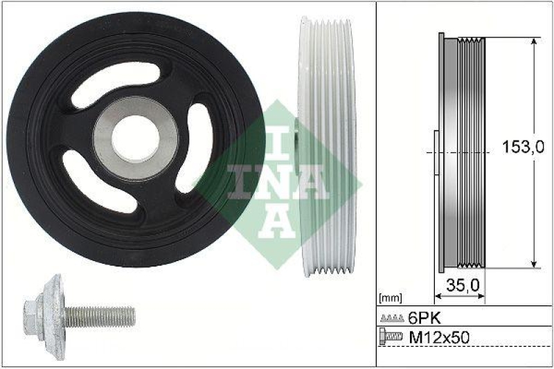 INA Belt Pulley Set, crankshaft