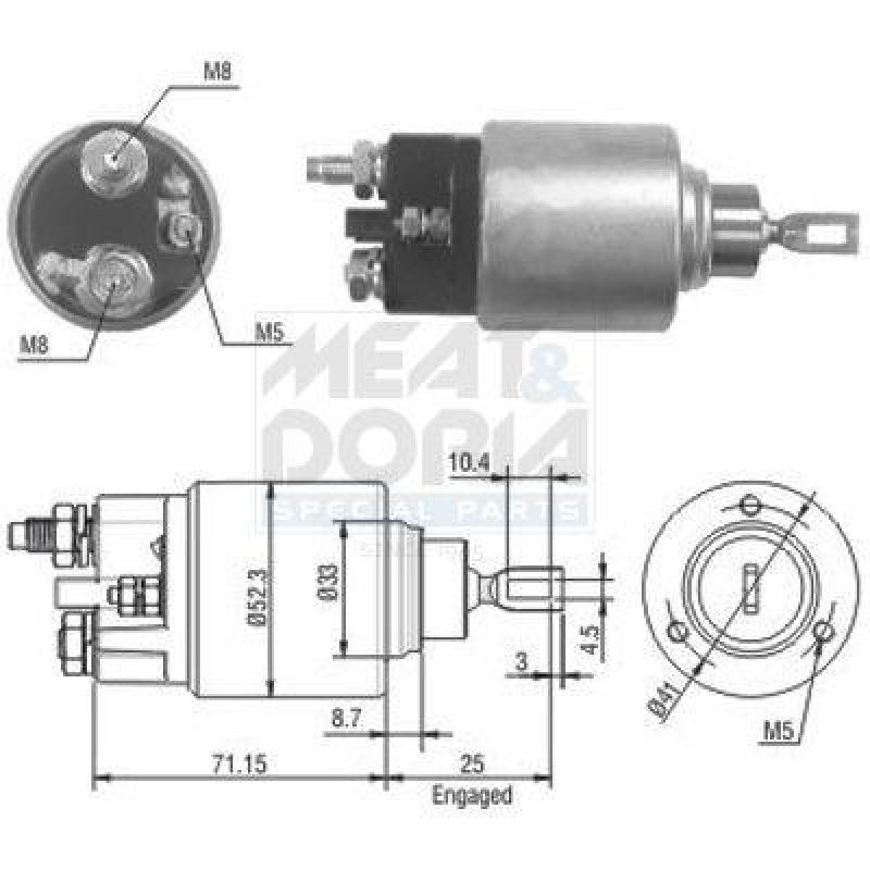 MEAT & DORIA Solenoid Switch, starter