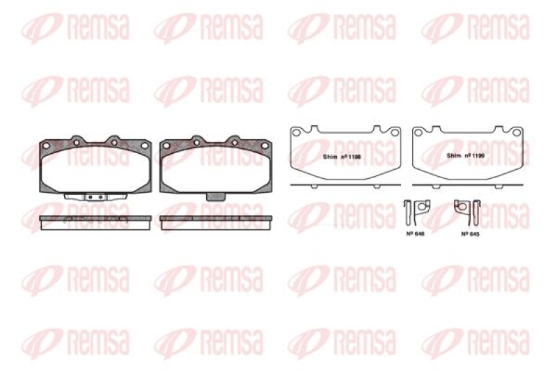 REMSA Brake Pad Set, disc brake