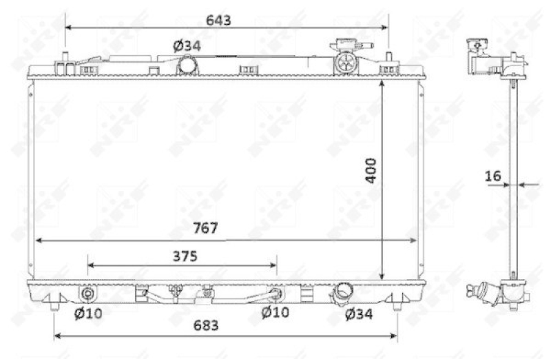 NRF Radiator, engine cooling