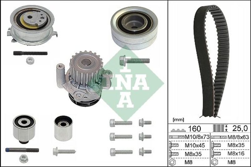 INA Water Pump & Timing Belt Set
