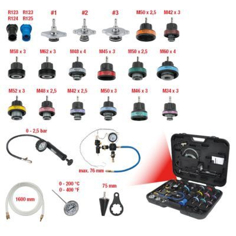 KS TOOLS Prüfset, Kühlsystemdruck