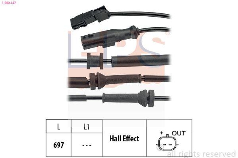 EPS Sensor, Raddrehzahl Made in Italy - OE Equivalent