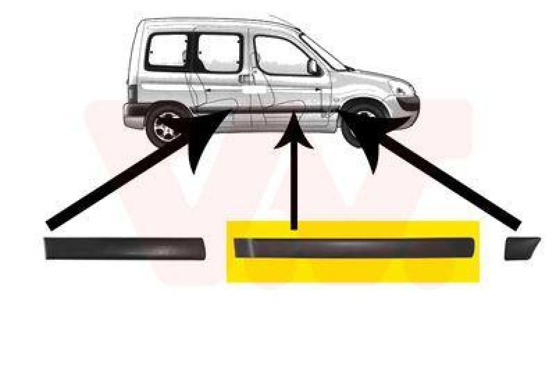 VAN WEZEL Trim/Protective Strip, door