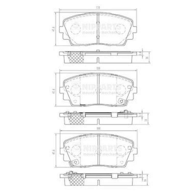 NIPPARTS Brake Pad Set, disc brake