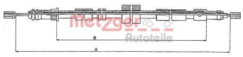 METZGER Seilzug, Feststellbremse 106025