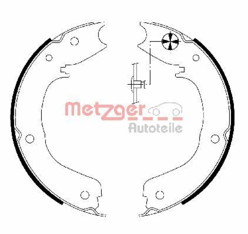 METZGER Brake Shoe Set, parking brake