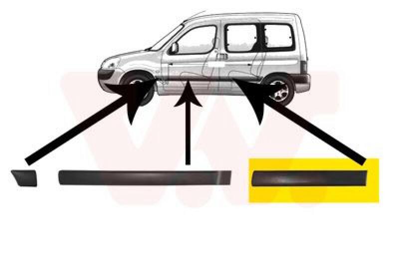 VAN WEZEL Trim/Protective Strip, door