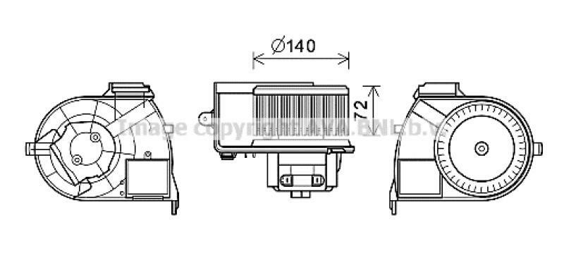 AVA QUALITY COOLING Electric Motor, interior blower