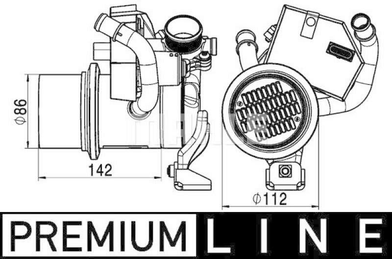 MAHLE Cooler, exhaust gas recirculation PREMIUM LINE