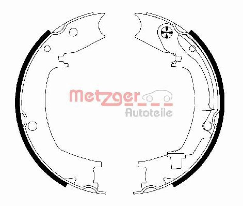 METZGER Brake Shoe Set, parking brake