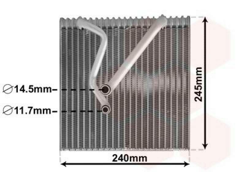 VAN WEZEL Evaporator, air conditioning