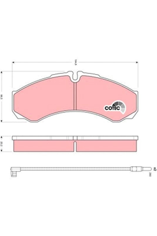 TRW Brake Pad Set, disc brake COTEC