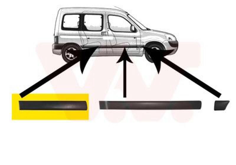 VAN WEZEL Trim/Protective Strip, door