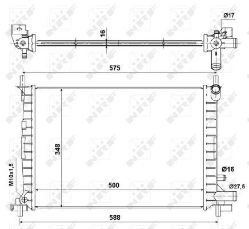 NRF Radiator, engine cooling Economy Class