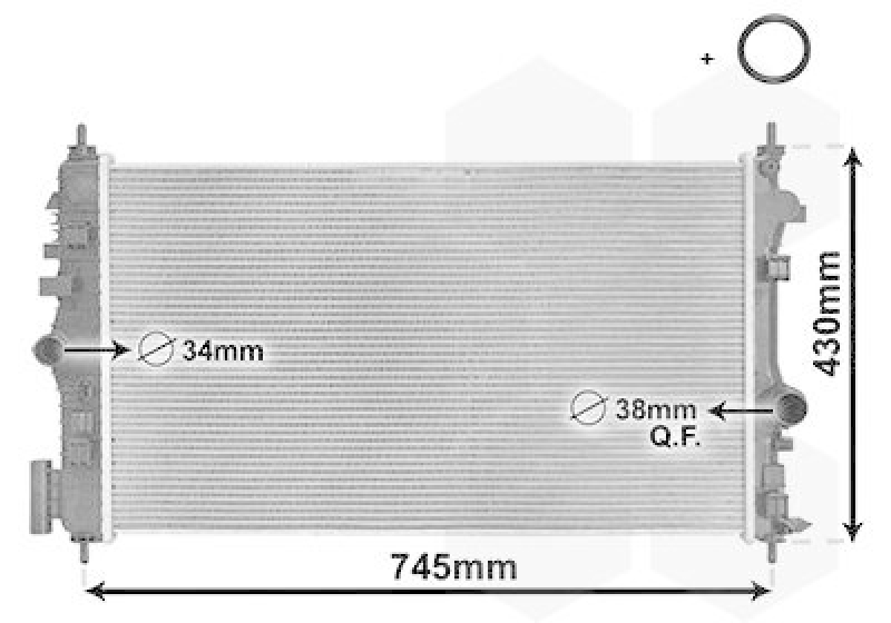 VAN WEZEL Radiator, engine cooling *** IR PLUS ***