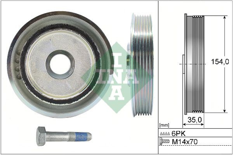 INA Belt Pulley Set, crankshaft