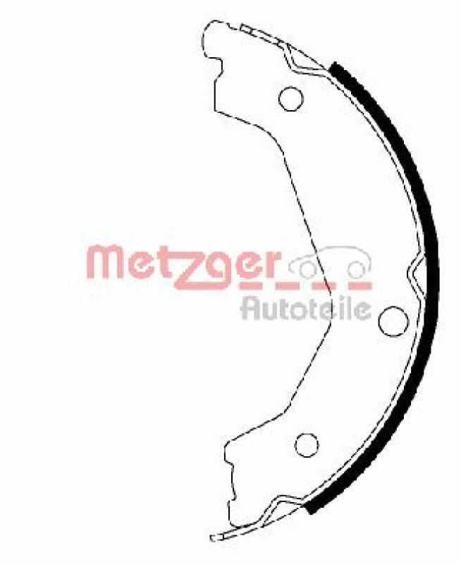 METZGER Brake Shoe Set, parking brake