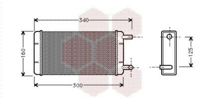 VAN WEZEL Heat Exchanger, interior heating