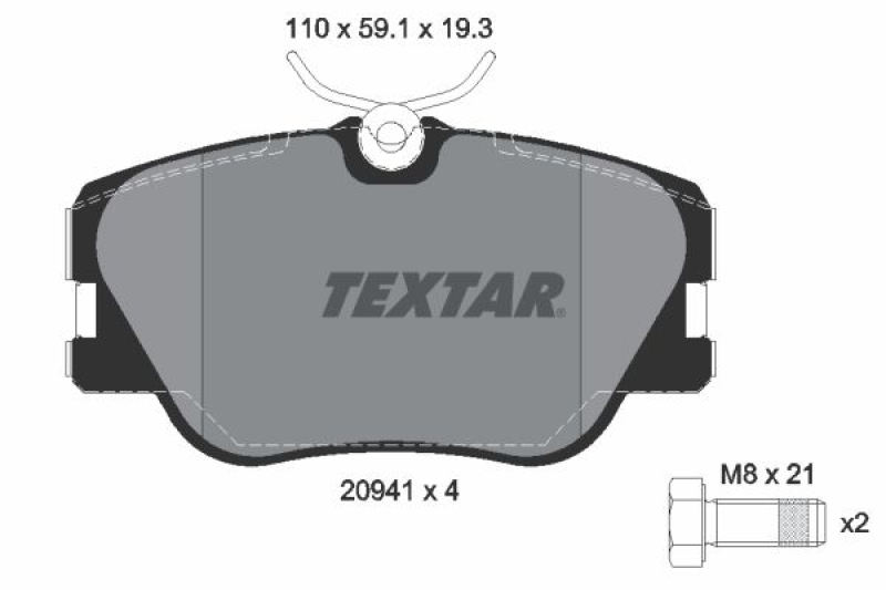 TEXTAR Bremsbelagsatz, Scheibenbremse Q+ 2094102