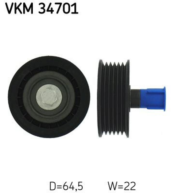 SKF Deflection/Guide Pulley, V-ribbed belt
