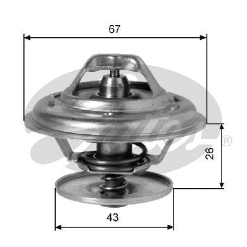 GATES Thermostat für Kühlmittel / Kühlerthermostat