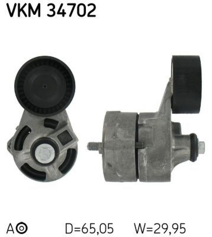 SKF Tensioner Pulley, V-ribbed belt