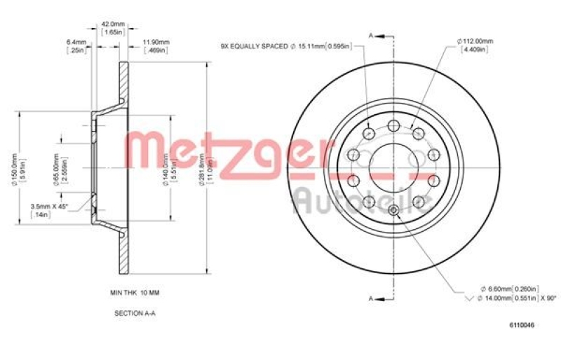 METZGER BREMSSCHEIBEN + METZGER BREMSBELÄGE