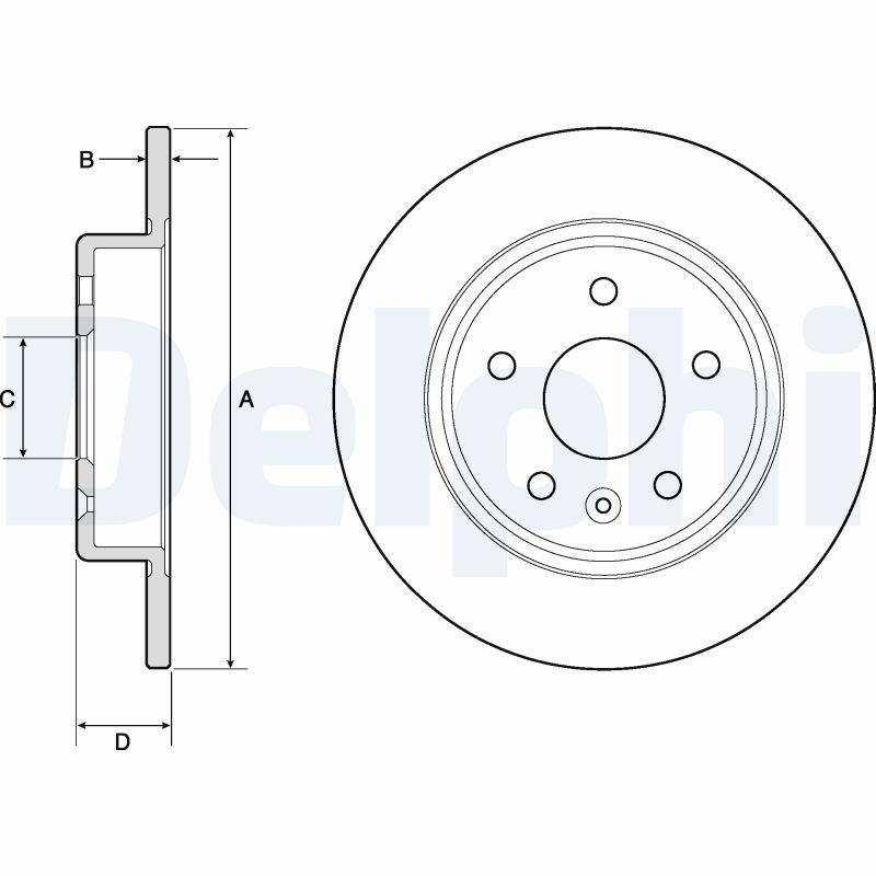 2x DELPHI Bremsscheibe BG4761C