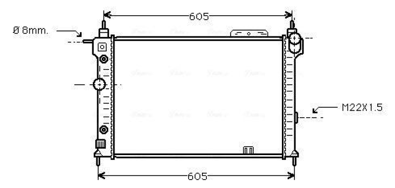 AVA QUALITY COOLING Radiator, engine cooling