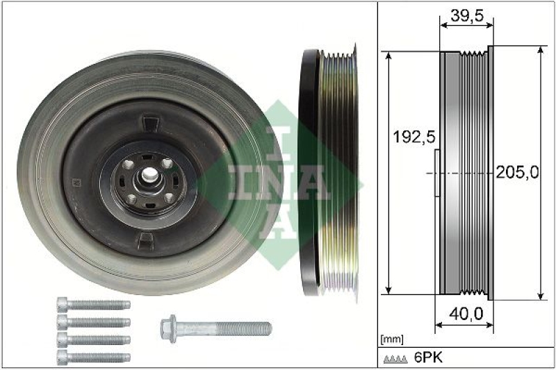 INA Belt Pulley Set, crankshaft