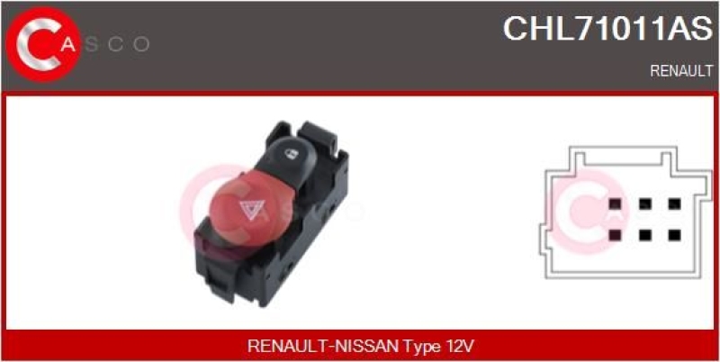 CASCO Hazard Light Switch