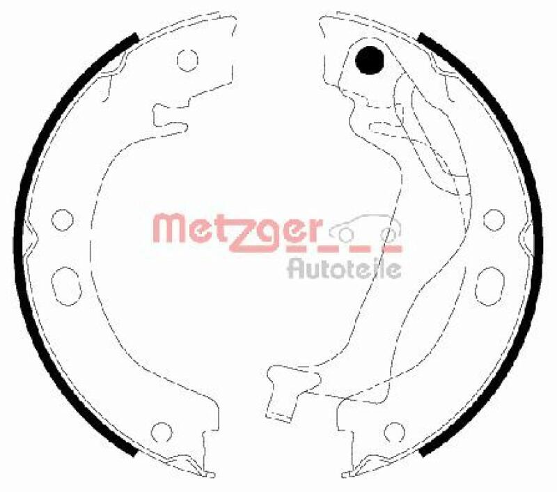 METZGER Brake Shoe Set, parking brake