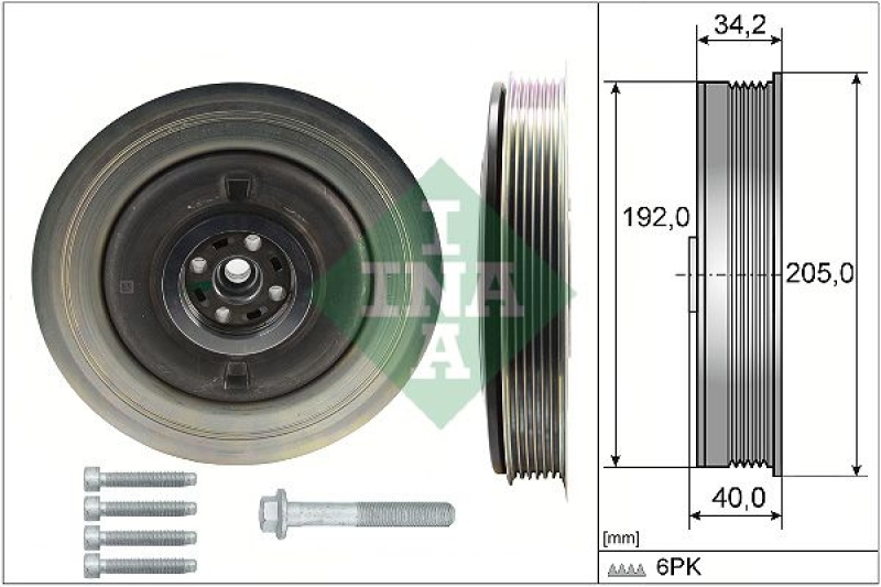 INA Belt Pulley Set, crankshaft