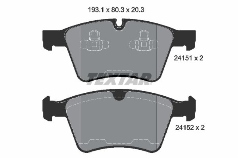 TEXTAR Bremsbelagsatz, Scheibenbremse Q+ 2415101