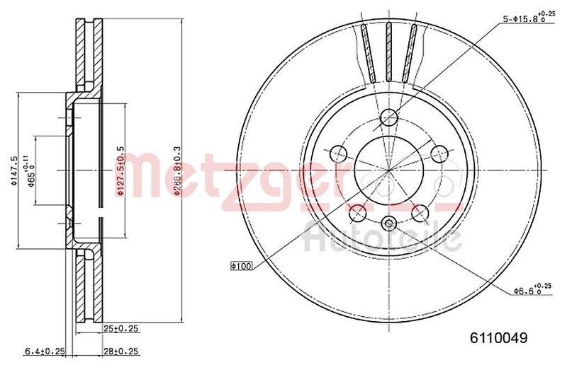 METZGER BREMSSCHEIBEN + METZGER BREMSBELÄGE