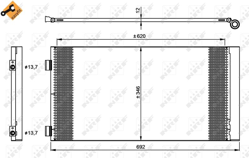 NRF Condenser, air conditioning EASY FIT