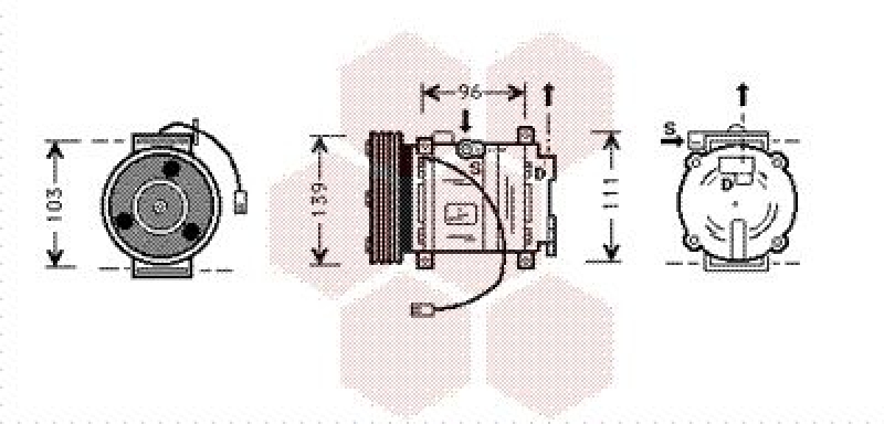 VAN WEZEL Compressor, air conditioning