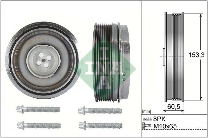 INA Belt Pulley Set, crankshaft
