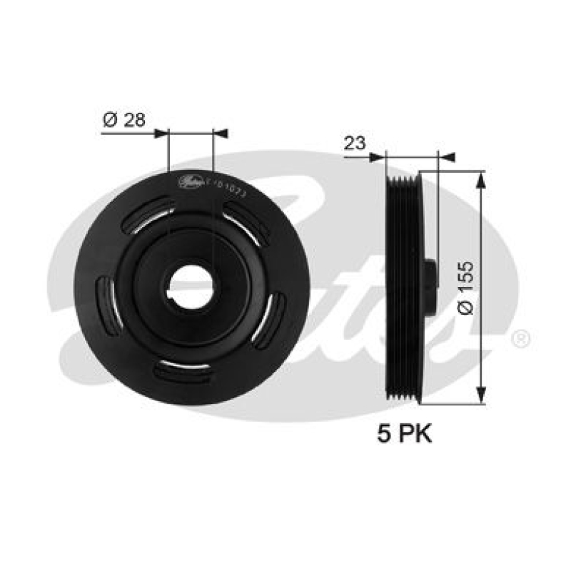 GATES Belt Pulley, crankshaft DriveAlign®