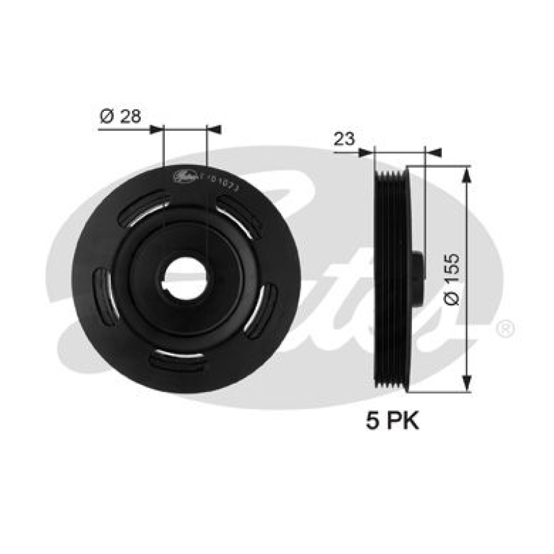 GATES Riemenscheibe, Kurbelwelle DriveAlign®