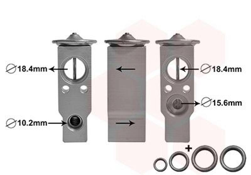 VAN WEZEL Expansion Valve, air conditioning