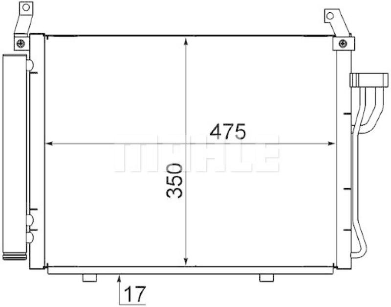 MAHLE Condenser, air conditioning BEHR